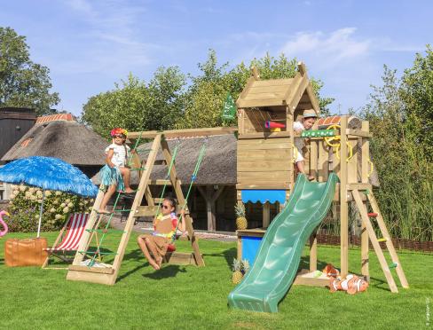 Jungle Resort | Speelhuisje met schommel & klimnet